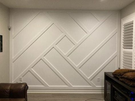 BidaBidaDesing - Etsy Trim Wall Design, Unique Wall Design, Batten Walls, Trim Wall, Accent Wall Design, Accent Wall Designs, Accent Walls In Living Room, Wall Trim, Wall Molding