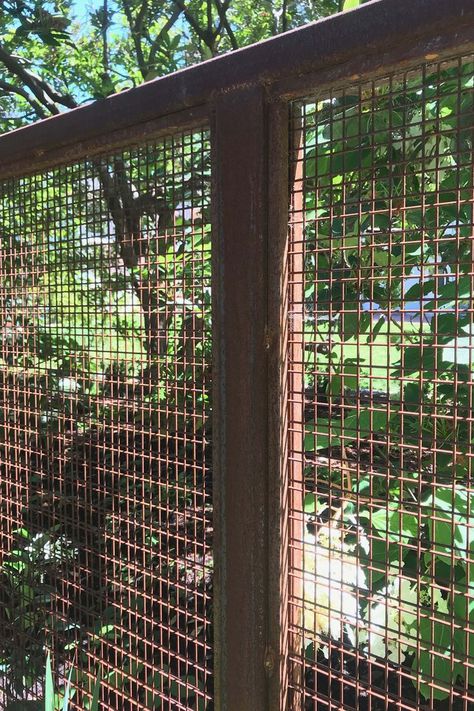 Welded Wire Mesh Fence, Charleston Landscaping, Woven Wire Fence, Wire And Wood Fence, Backyard Gate, Mesh Gate, Wire Fences, Beach Fence, Sea Villa