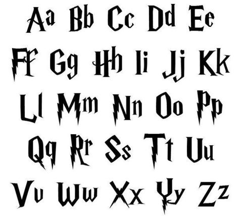 Harry Potter Letters, Harry Potter Stencils, Harry Potter Alphabet, Harry Potter Dog, Harry Potter Letter, Letras Cool, Classe Harry Potter, Harry Potter Font, Hand Lettering For Beginners