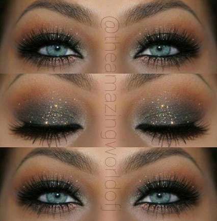 Blue Eyes Make Up, Glitter Smokey Eye, Silver Eye Makeup, Nye Makeup, Blue Eyes Pop, Alat Makeup, Make Up Tutorials, Black Smokey Eye, Flot Makeup