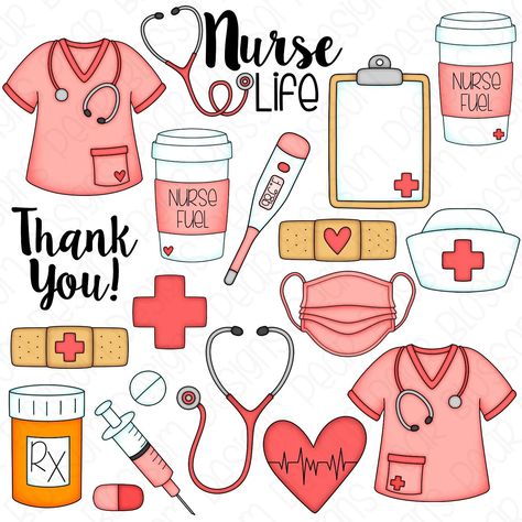 Nursing Doodles, Art For Doctors, Nurse Clip Art, Nurse Drawing, Aesthetic Medical, Creative Book Cover Designs, Nurse Clipart, Drawing Themes, Medical Stickers