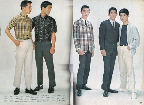 Mens 60s Fashion, Japanese Ivy Style, Ivy Style Men, 1960s Fashion Mens, 60s Mens Fashion, 80s Fashion Men, 60s Men, Japanese Mens Fashion, Kawaii Clothes Goth