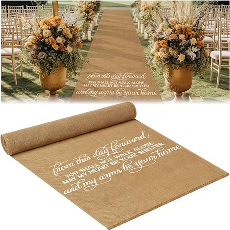 Carpet Aisle Runner Wedding, Runner For Wedding Aisle, Boho Aisle Runner, Runner For Outdoor Wedding, Rustic Aisle Runner, Burlap Aisle Runner Wedding, Wedding Rugs, Wedding Ceremony Rustic, Outdoor Wedding Ceremony Aisle