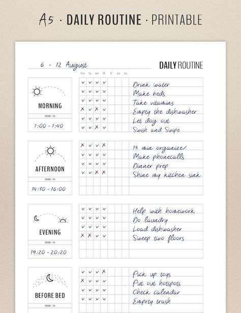 House Cleaning Planner Flylady Control Journal Daily Weekly - Etsy Australia Flylady Control Journal, Morning Routine Printable, Beauty Routine Schedule, Control Journal, Daily Routine Schedule, Routine Printable, Daily Routine Planner, Beauty Routine Checklist, Morning Routine Checklist