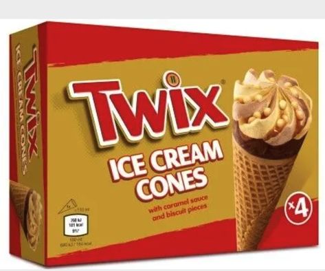 Twix Ice Cream, Ice Cream Freezer, Spicy Snacks, Ice Cream Cones, Ice Cream Flavors, Caramel Sauce, Grocery Shop, Ice Cream Cone, Food Allergies