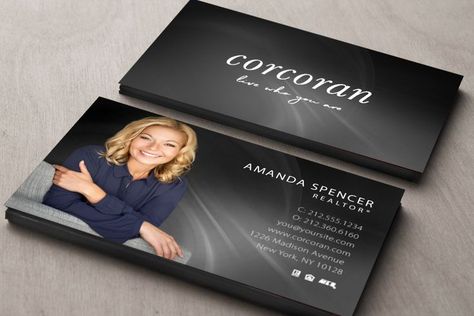 business cards Realtor Cards Business, Insurance Agent Business Cards, Realestate Business Cards, Real Estate Cards Business, Business Card With Picture, Luxury Real Estate Business Cards, Realtor Business Cards Photo, Realtor Business Card Ideas, Real Estate Agent Business Cards