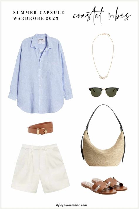 Looking for the perfect summer capsule wardrobe 2023? Here it is! This chic, minimal, neutral capsule wardrobe includes a full checklist and pieces to create the most effortless and stylish outfits for pretty much everyone - mom, over 40, plus size, etc. If you work from home or in a casual office setting this capsule is great for you too! Office Capsule Wardrobe, French Clothes, Capsule Wardrobe Neutral, Wardrobe Essentials List, Capsule Wardrobe 2023, Comfortable Travel Outfit, Wardrobe Checklist, Holiday Capsule Wardrobe, Capsule Wardrobe Checklist