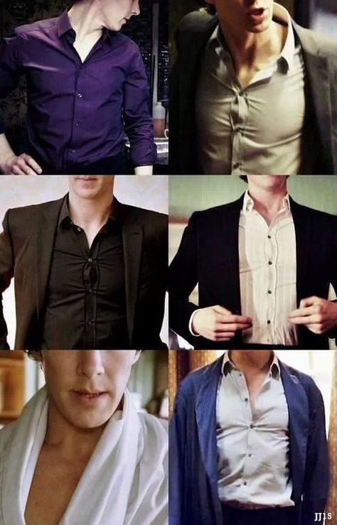 Benedict Cumberbatch.  Stretched shirts and chests. Sherlock Shirt, Sherlock Holmes Benedict, Sherlock Cumberbatch, Benedict Sherlock, Mrs Hudson, Sherlock Holmes Bbc, Sherlock 3, Sherlock Fandom, Benedict Cumberbatch Sherlock