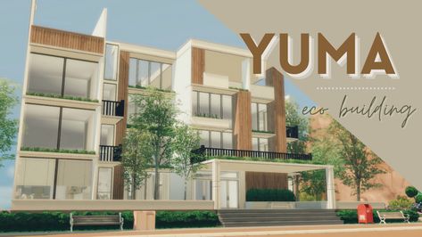 Luxury Apartments Exterior, Organic Architecture Concept, Eco Project, Building Apartment, Rooftop Apartment, Oasis Springs, Luxury Apartment Building, Sims Freeplay Houses, Apartments Exterior