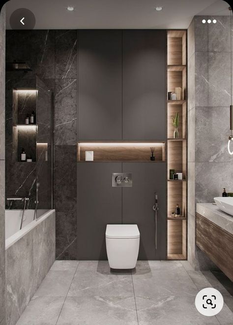 Modern Small Bathrooms, Luxury Master Bathrooms, Bathroom Inspiration Modern, Toilet Sink, Bathroom Decor Luxury, Washroom Design, Bathroom Design Inspiration, Bathroom Design Ideas, Bathroom Design Decor