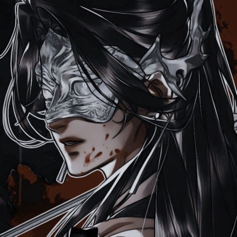 Tgcf Icon, Xie Lian Icon, Hair, Anime, Black