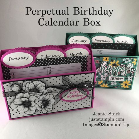 Perpetual Birthday Calendar, Stampin Pretty, Homemade Birthday Cards, Birthday Sentiments, Birthday Calendar, Card Organizer, Fun Fold Cards, Card Tutorials, Paper Projects