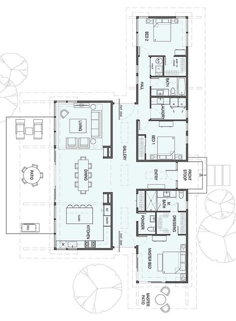 Stillwater Dwellings, Home Design Floor Plans, Container House Plans, House Blueprints, Planning Printables, Building Ideas, New House Plans, Sims House, Dream House Plans