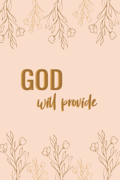 #godly #phonewallpaper God Will Provide Wallpaper, God Will Provide, Words Wallpaper, Words Quotes, Phone Wallpaper, Wallpapers, Home Decor Decals, Quotes, Quick Saves