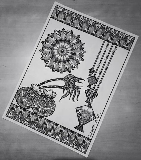 Makara Sankranti Drawing, Makar Sankranti Drawing Mandala, Sankranti Mandala Art, Latest Mandala Art, Makar Sankranti Mandala Art, Makar Sankranti Drawing, Sankranti Drawing, Pongal Pot, Mandala Arts