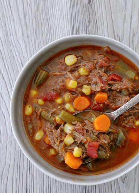 Beef Vegetable Soup for leftover pot roast Roast Beef Vegetable Soup, Leftover Shredded Beef, Shredded Beef Recipe, Beef Vegetable Soup, Shredded Beef Recipes, Leftover Pot Roast, Spaghetti With Ground Beef, Leftover Roast Beef, Leftover Beef