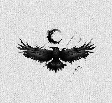 Black Bird, The Moon, Tattoo Ideas, Moon, Black And White, Tattoos, On Instagram, White, Instagram