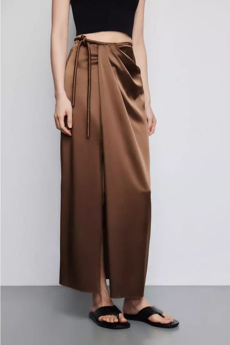 Silk maxi skirt