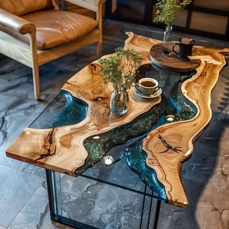 River Flow, Coffee Table Stand, Contemporary Loft, Nature Indoors, Cozy Cabin, Space Crafts, Center Table, Wood Species, Coffee Tables