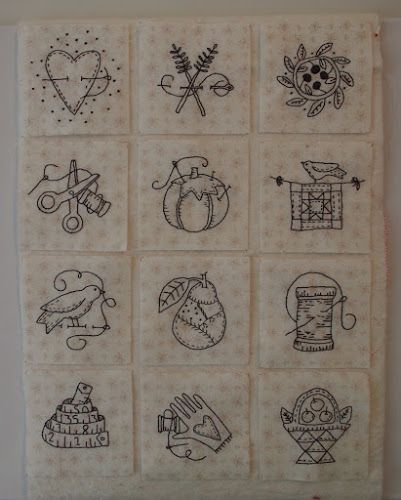 Granny Loz - Kathy Schmitz Little Stitches Kathy Schmitz, Kathy Schmitz Embroidery, Redwork Patterns, Embroidery Sampler, Fabric Postcards, Quilting Room, Redwork Embroidery, Embroidery Motifs, Miniature Quilts