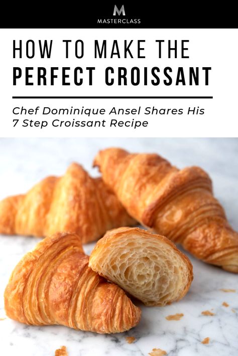 Traditional Croissant Recipe, French Croissant Recipe, Croissant Nutella, Easy Croissant Recipe, Croissant Recipes, Crossant Recipes, Making Croissants, French Croissant, Mini Croissant