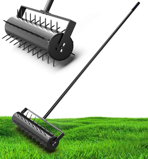 PRICES MAY VARY. Efficient Lawn Aeration: With its sturdy 20-inch roller and 2.2-inch nails, this aerator effortlessly penetrates dense soil, ensuring your lawn gets the water, air, and nutrients it needs. Durable Construction: Crafted from galvanized steel, this aerator is rust-resistant and built to last, guaranteeing long-lasting performance. Versatile Tool: Whether you're dealing with clay, sand, or loamy soil, this aerator can handle it all, providing optimal care for your lawn. Comfortable Lawn Aeration, Loamy Soil, Landscaping Projects, Aerate Lawn, Yard Care, Landscape Projects, Galvanized Steel, Lawn Care, Lawn Garden