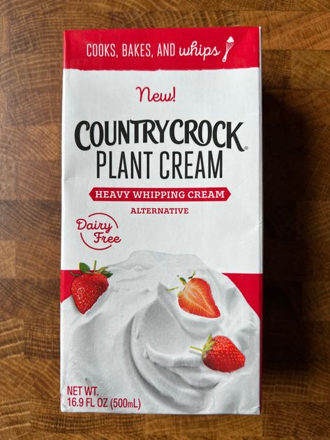 Country Crock Plant Cream, Country Crock Plant Cream Recipes, Vegan Heavy Whipping Cream, Cream Recipes Dessert, Dairy Free Evaporated Milk, Vegan Cool Whip, Dairy Free Vanilla Ice Cream, Blueberry Cinnamon Rolls, Blueberry Frosting