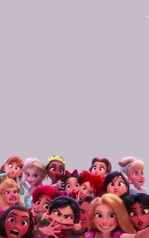 Vanellope and the Disney Princesses Funny Faces Lock Screen • Phone Wallpaper {Ralph Breaks the Internet, Wreck it Ralph 2} Ralph Demolka, Princesse Disney Swag, Taustakuva Iphone Disney, Lindo Disney, Humor Disney, Dunia Disney, Disney Mignon, Disney Princess Funny, Foto Disney