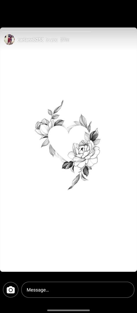 Floral Hearts Tattoo, Heart Rose Tattoo Design, Heart Shaped Floral Tattoo, Heart Tattoo Designs With Flowers, Heart And Rose Tattoos For Women, Flower Paw Tattoo, Flower Heart Tattoo Designs, Hearts And Flowers Tattoo, Pretty Heart Tattoos