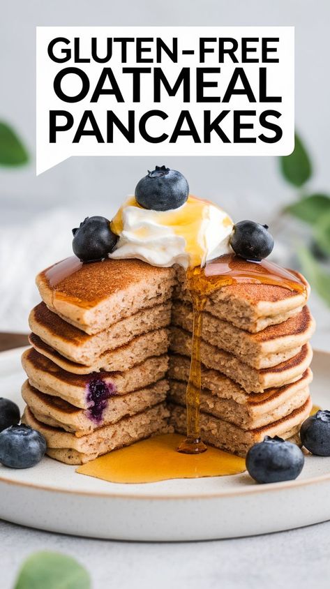 For a hearty and wholesome option, these gluten-free oatmeal pancakes are a cozy addition to our Gluten-Free Pancakes Recipes collection. Packed with oats for added fiber and texture, they’re ideal for those searching for filling gluten-free breakfast recipes. Top with fresh fruit, yogurt, or honey for a balanced breakfast. #OatmealPancakes #HealthyPancakes #GlutenFreeGoodness Gluten Free Cornmeal Pancakes, Gluten Free Oatmeal Pancakes, Oatmeal Pancake, Gluten Free Pancake Mix, Best Keto Pancakes, Oatmeal Pancakes Recipe, Blueberry Pancakes Recipe, Flavored Pancakes, Healthy Pancake Recipes