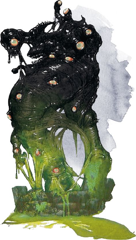 Ooze Monster Art, Black Ooze Monster, Emotional Monster, Dnd Demons, Cursed Spirit, 5e Monsters, Slime Monster, Medieval Banner, Rpg Monsters