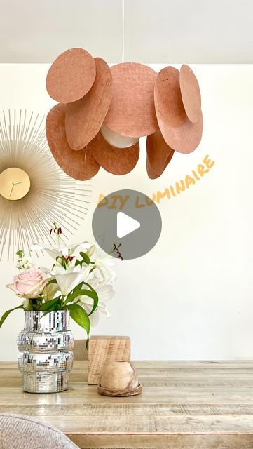 Suspension Luminaire Diy, Diy Suspension Luminaire, Diy Pendant Light Shade, Ceiling Lamp Diy, Diy Lamp Shade Ideas, Diy Japandi, Diy Hanging Lamp, Suspension Diy, Diy Ceiling Light