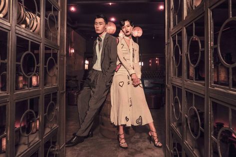 Old-world Shanghai glamour makes a classic comeback | South China Morning Post Art Deco Vintage Posters, Shanghai Aesthetic, Old Shanghai Style, Chinese Wedding Photos, Old Shanghai, Shanghai Fashion, Classic Glamour, Pre Wedding Shoot Ideas, Horror House