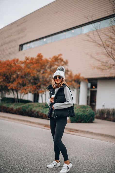 15 Cute Fall 2020 Outfit Ideas | What to Wear in Fall | Cella Jane Women Fall Hiking Outfit, Brown Athletic Leggings Outfit, Outfits For Mountain Trip Fall, Mountain Trip Outfit Fall, Fall Outfits Mountains, Banff Fall Outfit, Banff Outfit Fall, Road Trip Outfit Winter, Hiking Fall Outfit