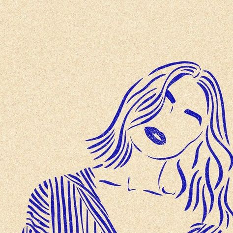 agathe marty on Instagram: "long time I didn’t draw a cool lady in blue and striped shirt, so here she is 💙" Agathe Marty, T Shirt Painting Ideas, Painting Shirts, Lady Illustration, Female Illustration, Line Art Woman, Cool Graphics, Linoleum Print, Cute Panda Wallpaper