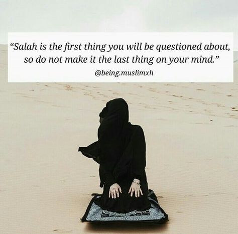 Pray 5 times a day no matter how big a sinner you are. You don't wear hijab? Pray! You are a Zaani? Pray! You do drugs and drink alcohol? Pray! U gamble & eat interest? Pray! Because ur salah will help u to get rid of ur bad habits. Quran 29:45 :"Recite, [O Muhammad], what has been revealed to you of the Book and establish prayer. Indeed, prayer prohibits immorality and wrongdoing, and the remembrance of Allah is greater. And Allah knows that which you do" Pray 5 Times A Day Islam, 5 Times Prayer Islam, Allah Knows, Drink Alcohol, Minding Your Own Business, Islamic Reminders, Best Islamic Quotes, Allah Love, Allah Quotes