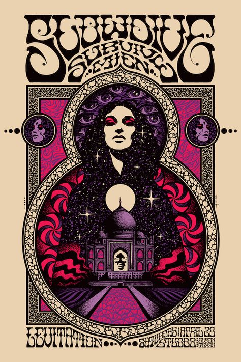 Robin Gnista — Slowdive Rhiannon Core, Hippie Posters, Rock Poster Art, Psychadelic Art, Room Prints, Black Angels, Rock Posters, Poster Retro, Festival Posters