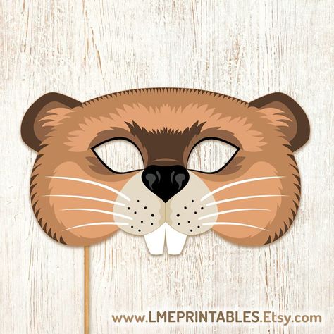 Beaver Printable Mask Castor Rodent Halloween Costume Woodland Animal Marmot Groundhog Punxsutawney Phil Woodchuck Otter Party Kid Adult - Etsy Otter Party, Enchanted Forest Birthday Party, Enchanted Forest Birthday, Printable Mask, Forest Birthday Party, Punxsutawney Phil, Forest Birthday, Printable Masks, Last Minute Costumes