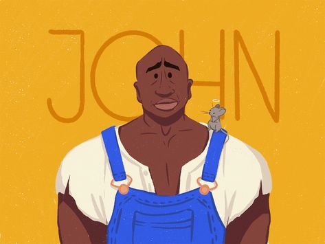 John Coffey Illustration by tubik.arts  #design #illustration #art #digitalart #illustrationart #graphicdesign John Coffey, The Green Mile, Halloween Illustration, Art Case, Article Design, Landing Pages, Mascot Design, People Illustration, Digital Art Illustration