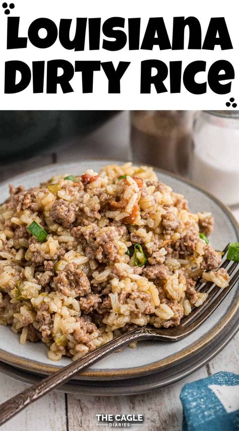 Savory Dirty Rice Dirty Rice Recipe With Sausage, Louisiana Dirty Rice, Instant Pot Cajun, Recipe With Sausage, Cajun Dirty Rice, Dirty Rice Recipe, Flavorful Rice, Cook Rice, Dirty Rice