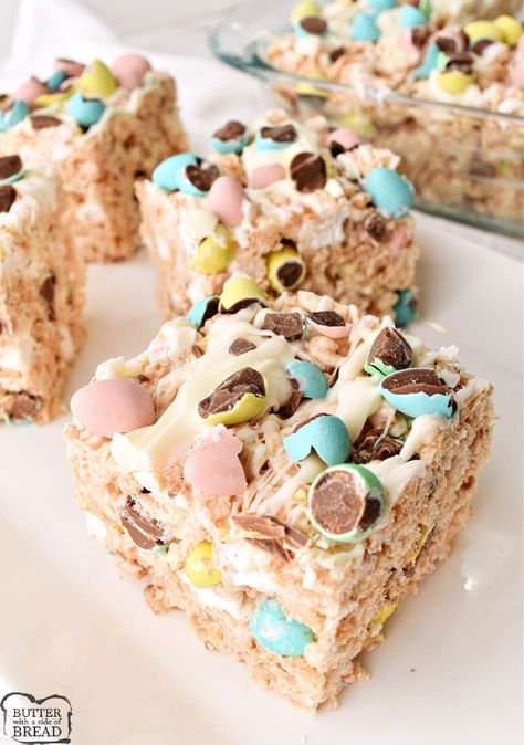 Crullers Recipe, Easter Rice Krispie Treats, Rice Crispy Treats Recipe, Egg Rice, Chocolate Pairings, Krispie Treats Recipe, Krispy Treats, Marshmallow Treats, Mini Egg