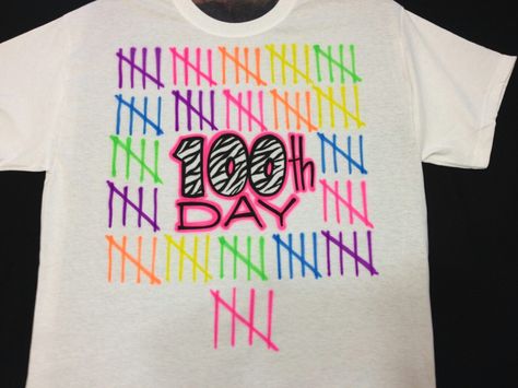 School Shirt Ideas, 100 Days Of School Project Kindergartens, 100 Day Shirt Ideas, 100days Of School Shirt, 100 Días De Clases, 100th Day Of School Crafts, 100s Day, 100 Day Of School Project, 100 Days Of School Shirt