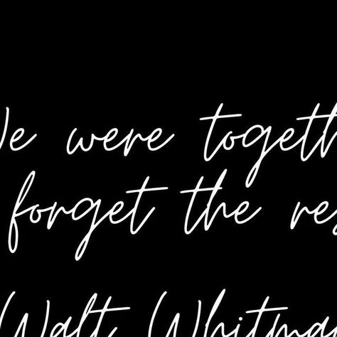 Notes and Chai on Instagram: "“We were together, I forget the rest.” 
-Walt Whitman

Sometimes, all that matters is the precious time spent together.

#NotesAndChai  #ChaiMoments #Quotes #DailyInspiration #QuoteOfTheDay #Inspiration" Walt Whitman, We Are Together, Daily Inspiration, Quote Of The Day, Quotes, On Instagram, Instagram