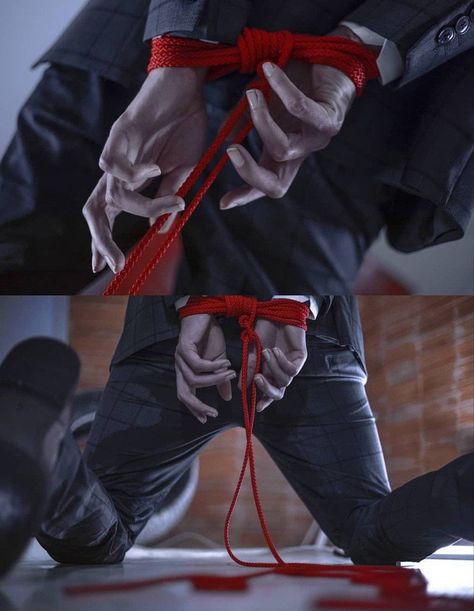 Right Hand Man Aesthetic, Hand Holding Tie Reference, Submissions Man, Pulling On Tie Pose, Confrontation Pose Reference, Person Leaning On Railing Reference, Man Crawling Pose Reference, Ropes Body Art, Tied Hands Reference