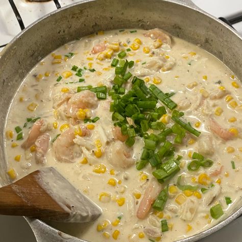 Corn Crab Bisque Recipes, Corn Crab Soup Recipes, Cajun Crab Soup, Crab And Corn Bisque New Orleans, Crab And Corn Soup Recipes, Crab And Corn Bisque Recipe, Corn And Crawfish Bisque, Corn And Crab Bisque Louisiana, Crawfish And Corn Bisque