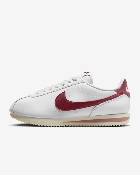 Nike Cortez Leather Women's Shoes. Nike.com Nike Cortez Red, Nike Cortez White, Nike Cortez Women, Carolyn Davidson, Nike Retail, Nike Cortez Leather, Steve Prefontaine, Whitney Houston, Red Sneakers