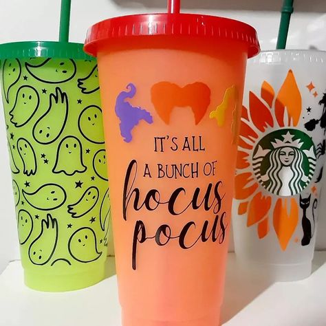 It's all a bunch of hocus pocus color changing cold cup $65 #hocuspocus #cricutdiy #halloweendiy Cold Cup, Hocus Pocus, Halloween Diy, Color Change, Cricut, Gift Ideas, Gifts, Quick Saves, Color