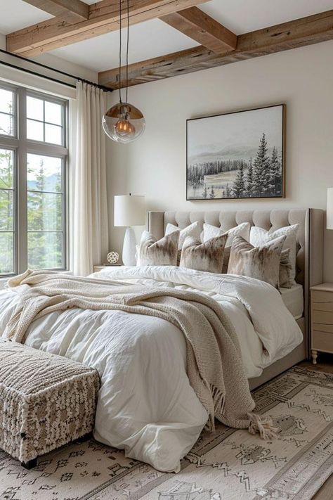 Easy Bedroom Ideas, Neutral Bedroom Paint Colors, Design Bedroom Aesthetic, Neutral Bedroom Decor Ideas, Neutral Bedroom Paint, Inviting Aesthetic, Chic Bedrooms, Earthy Neutrals, Bedroom Decoration Ideas