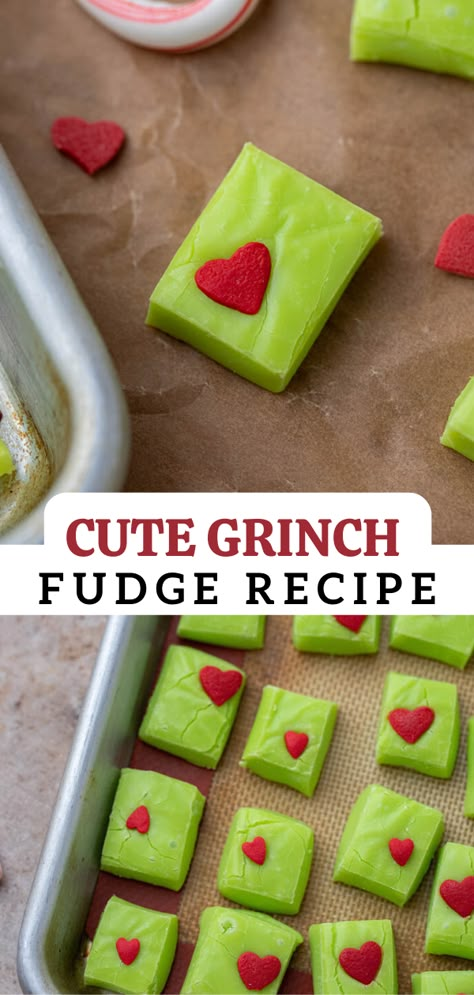 Grinch Fudge, White Chocolate Fudge Recipes, Favorite Christmas Desserts, Lifestyle Of A Foodie, Christmas Fudge, Fudge Recipes Easy, Holiday Favorite Recipes, Homemade Fudge, The Grinch Stole Christmas