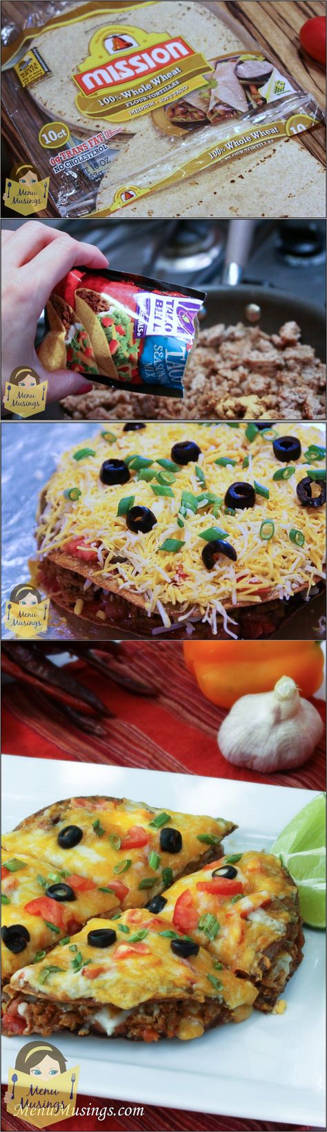 Skinny Mexican Pizza - a favorite of my teens. No one will know it's turkey!! Over 65K views! Step-by-step photos! <3 Mexican Pizza, Mexican Foods, Paula Deen, Family Food, Ground Meat, Spaghetti Squash, Deep Dish, Mexican Dishes, Food Stuff